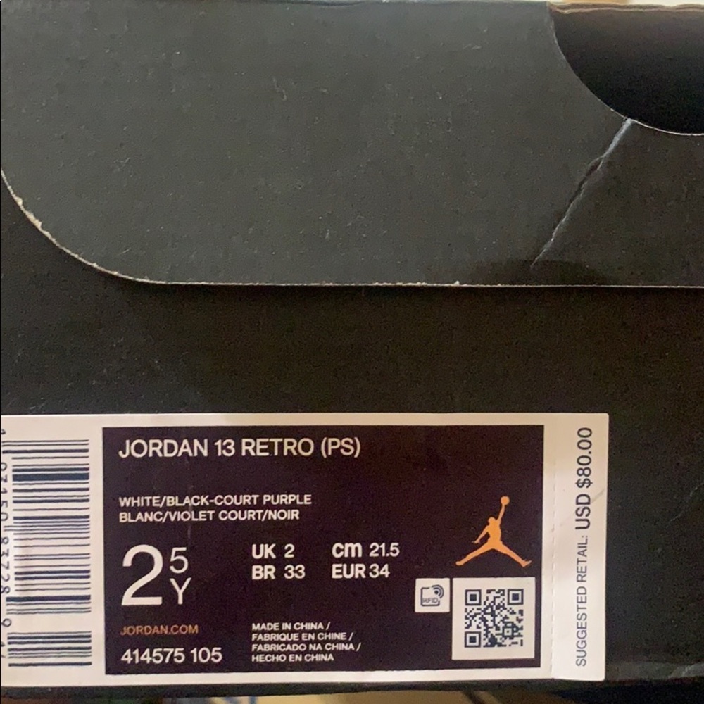 Boys 2.5 Retro 13 lakers Jordan’s